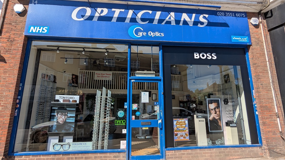 care optics eyecare main entrance