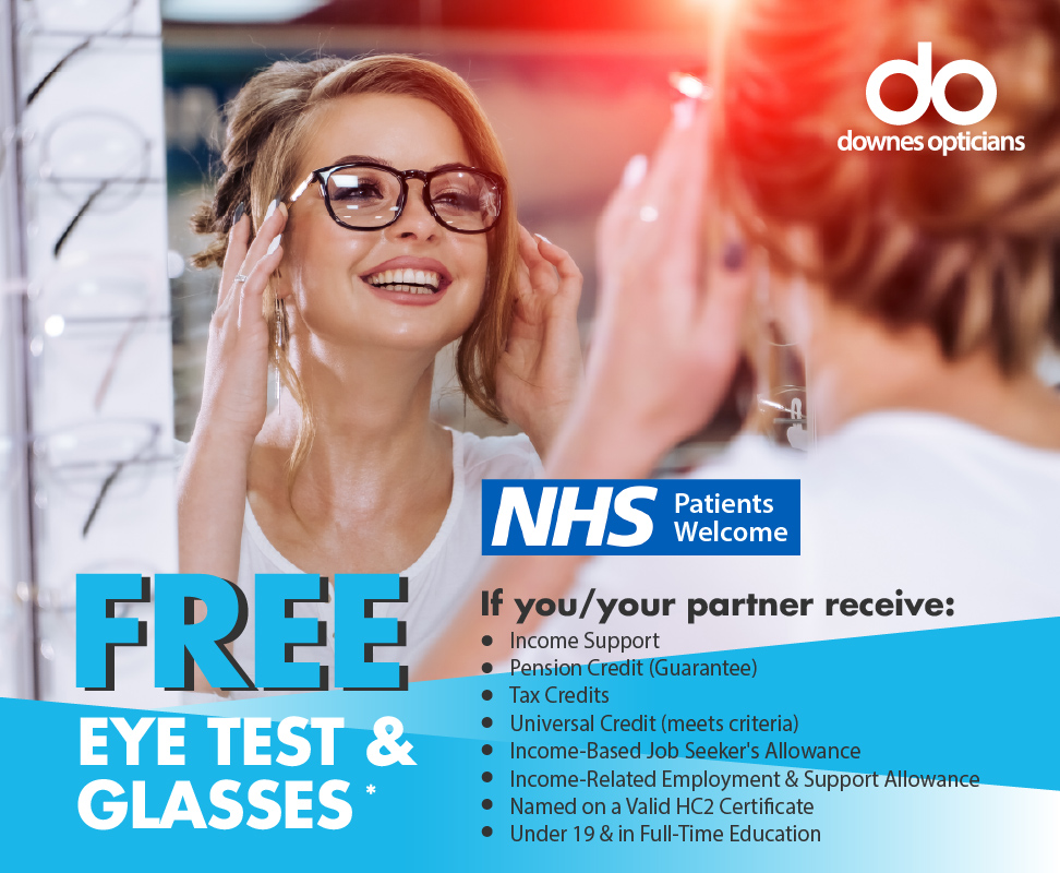 free nhs eye test banner